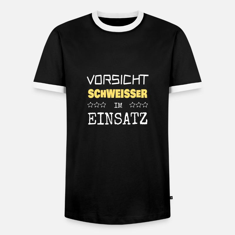 Berufung Schweisser - Männer Kontrast-T-Shirt - Schwarz/Weiß