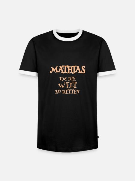 Helper Mathias - Men's Ringer Shirt - black/white
