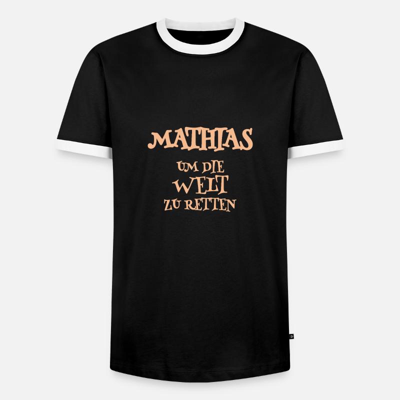 Helfer Mathias - Männer Kontrast-T-Shirt - Schwarz/Weiß