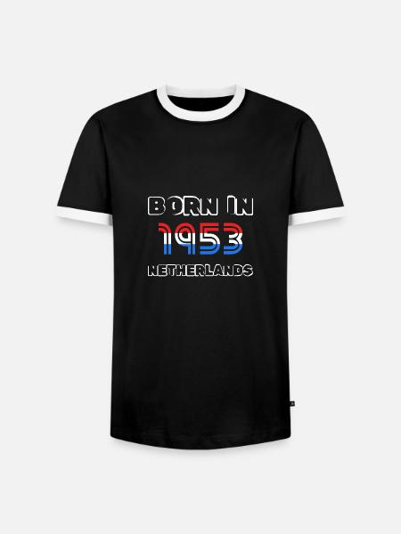 Netherlands 1953 - Männer Kontrast-T-Shirt - Schwarz/Weiß