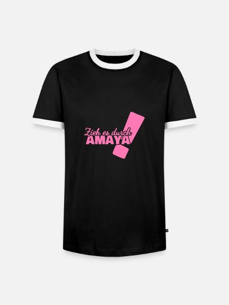 Durchhalten Amaya - Männer Kontrast-T-Shirt - Schwarz/Weiß
