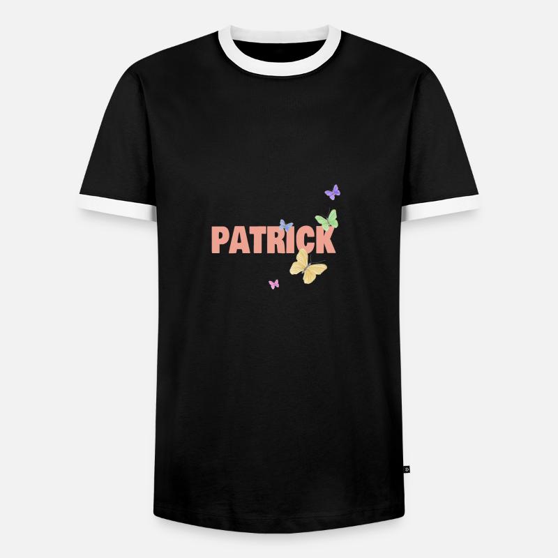 Patrick Patrick - Männer Kontrast-T-Shirt - Schwarz/Weiß