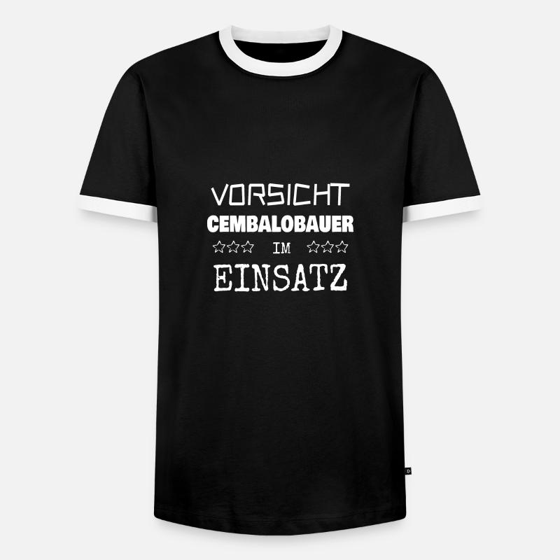 Vocation harpsichord maker - Men's Ringer Shirt - black/white