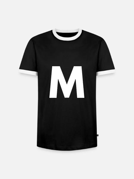 M - Men's Ringer Shirt - black/white
