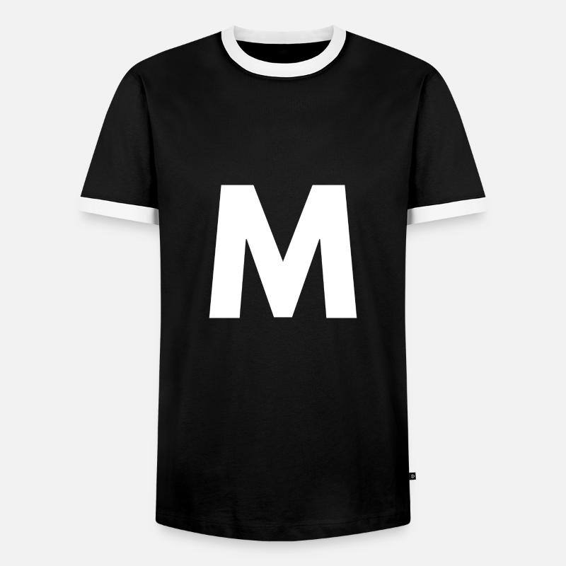 M - Men's Ringer Shirt - black/white