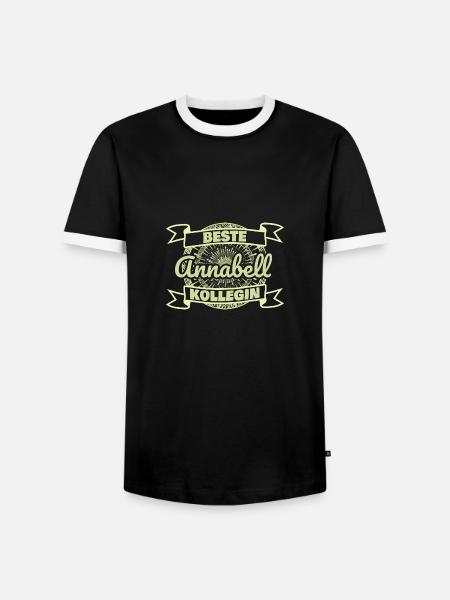 Kollegin Annabell - Männer Kontrast-T-Shirt - Schwarz/Weiß