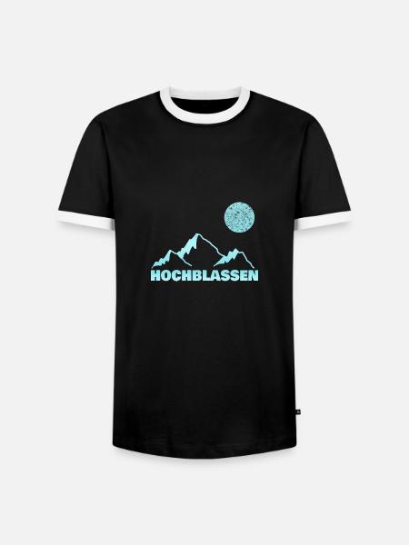 Bergsport Hochblassen - Männer Kontrast-T-Shirt - Schwarz/Weiß