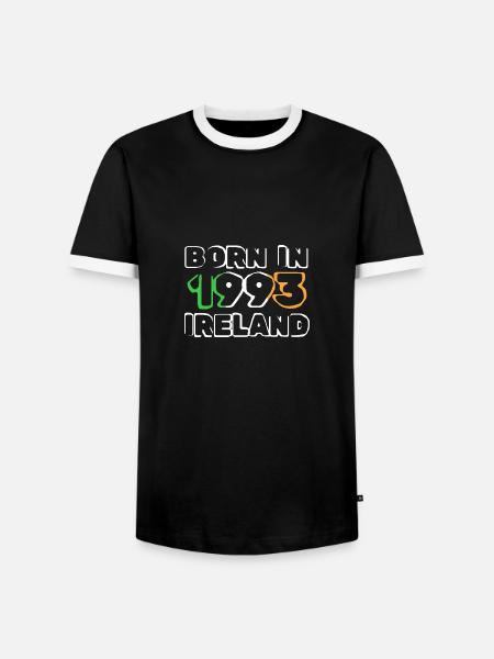 Ireland 1993 - Männer Kontrast-T-Shirt - Schwarz/Weiß