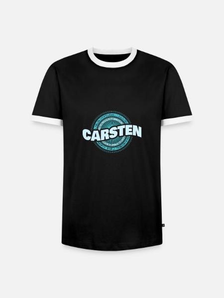 Carsten as a gift idea - Men's Ringer Shirt - black/white