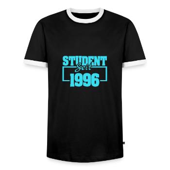 seit 1996 - Männer Kontrast-T-Shirt - Schwarz/Weiß - Vorne - AI Model Female 172 light (172cm) & AI Model Male 178 light (178cm)