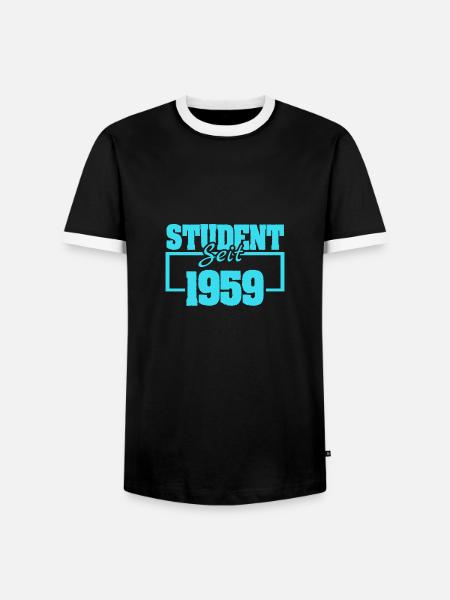 seit 1959 - Männer Kontrast-T-Shirt - Schwarz/Weiß