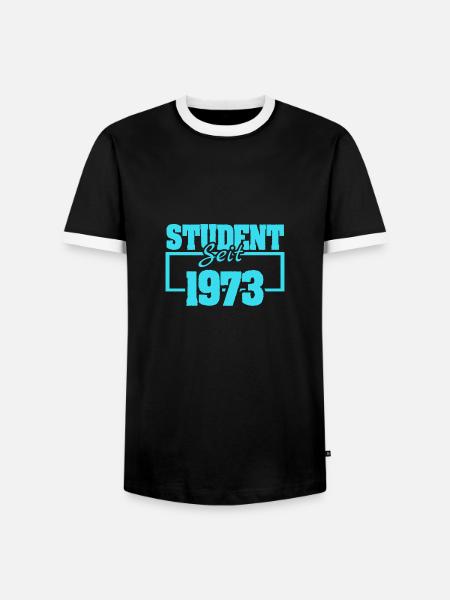 seit 1973 - Männer Kontrast-T-Shirt - Schwarz/Weiß