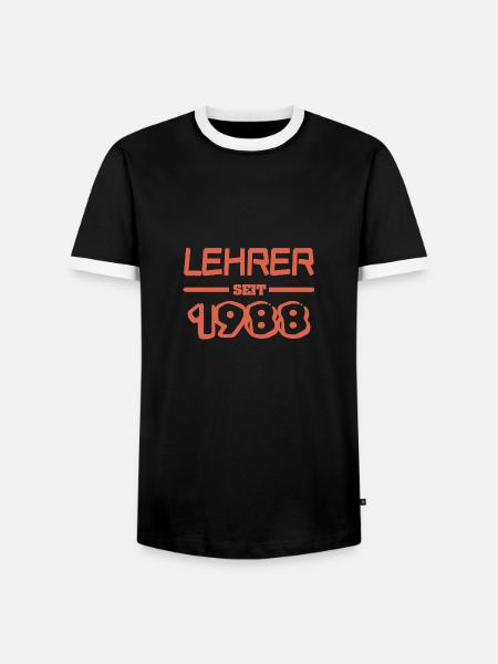 1988 1988 - Männer Kontrast-T-Shirt - Schwarz/Weiß
