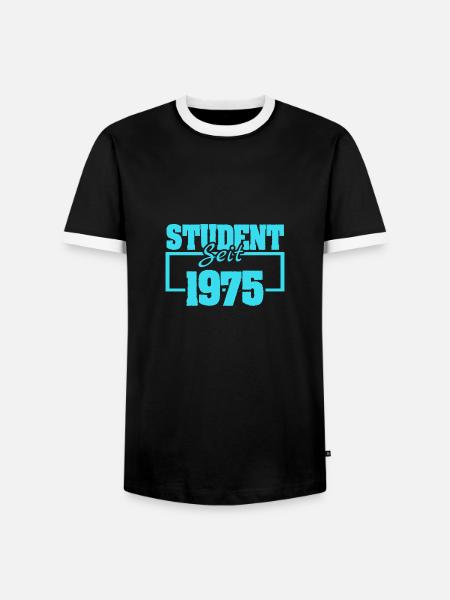 seit 1975 - Männer Kontrast-T-Shirt - Schwarz/Weiß