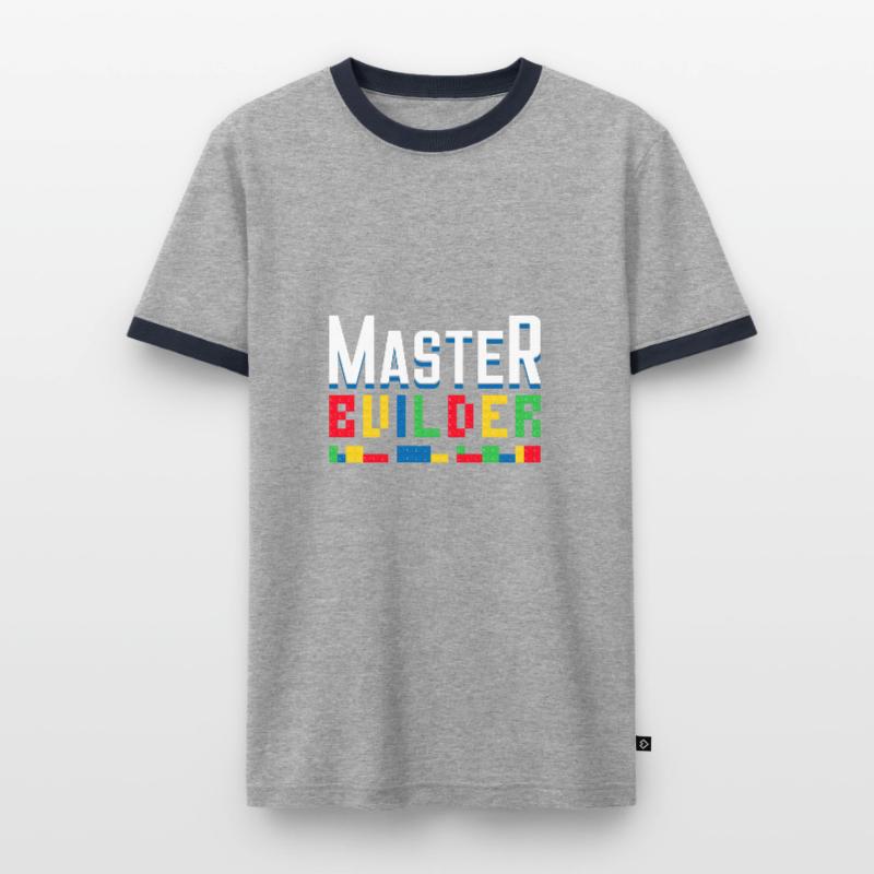 Master Builder Blocs de construction Briques Constructeurs Jouets T-shirt contrasté Homme