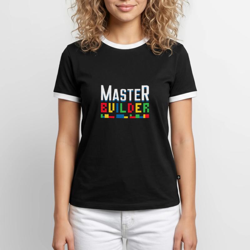 Master Builder Blocs de construction Briques Constructeurs Jouets T-shirt contrasté Homme