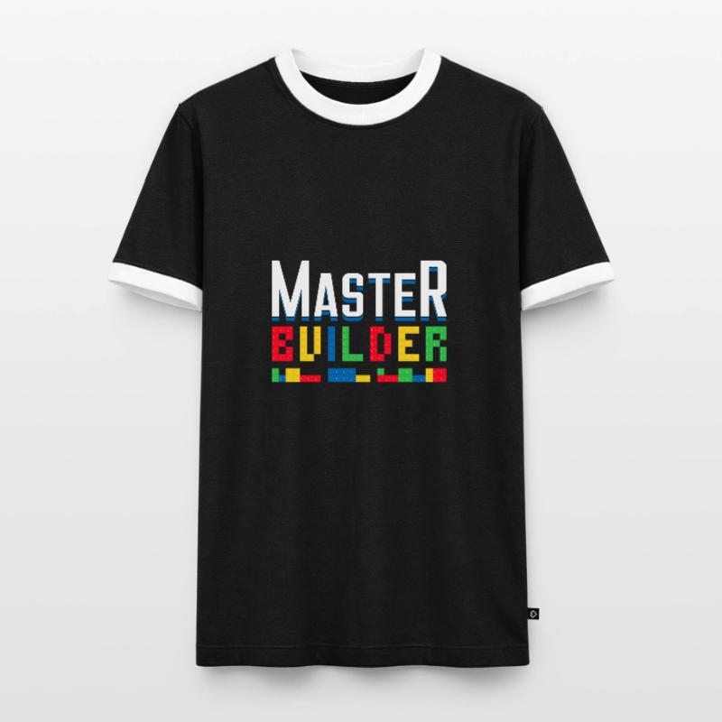 Master Builder Blocs de construction Briques Constructeurs Jouets T-shirt contrasté Homme