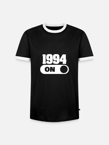 Année 1994 - T-shirt contrasté Homme - noir/blanc