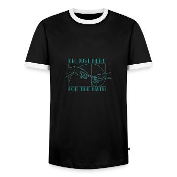 Fibonacci Numbers Geometry Math Teacher - Men's Ringer Shirt - black/white - Front - AI Model Female 172 light (172cm) & AI Model Male 178 light (178cm)
