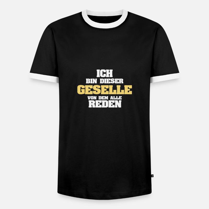 Compagnon comme profession - T-shirt contrasté Homme - noir/blanc