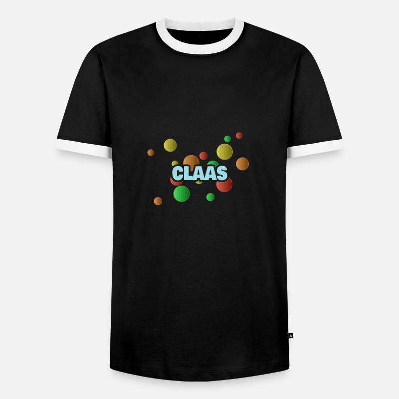 Claas Claas - Männer Kontrast-T-Shirt - Schwarz/Weiß