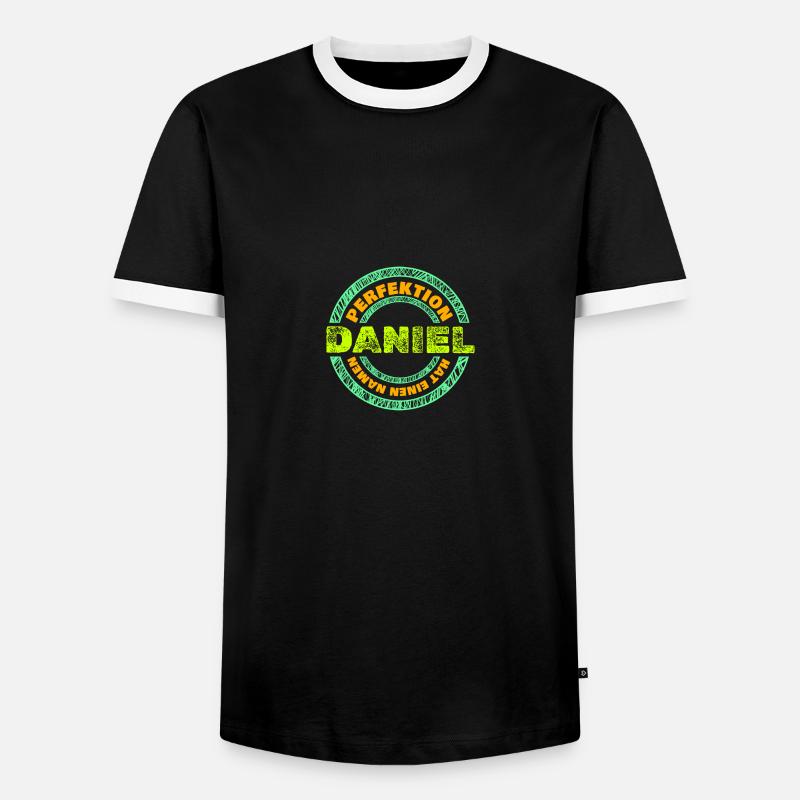 Daniel Daniel - Männer Kontrast-T-Shirt - Schwarz/Weiß