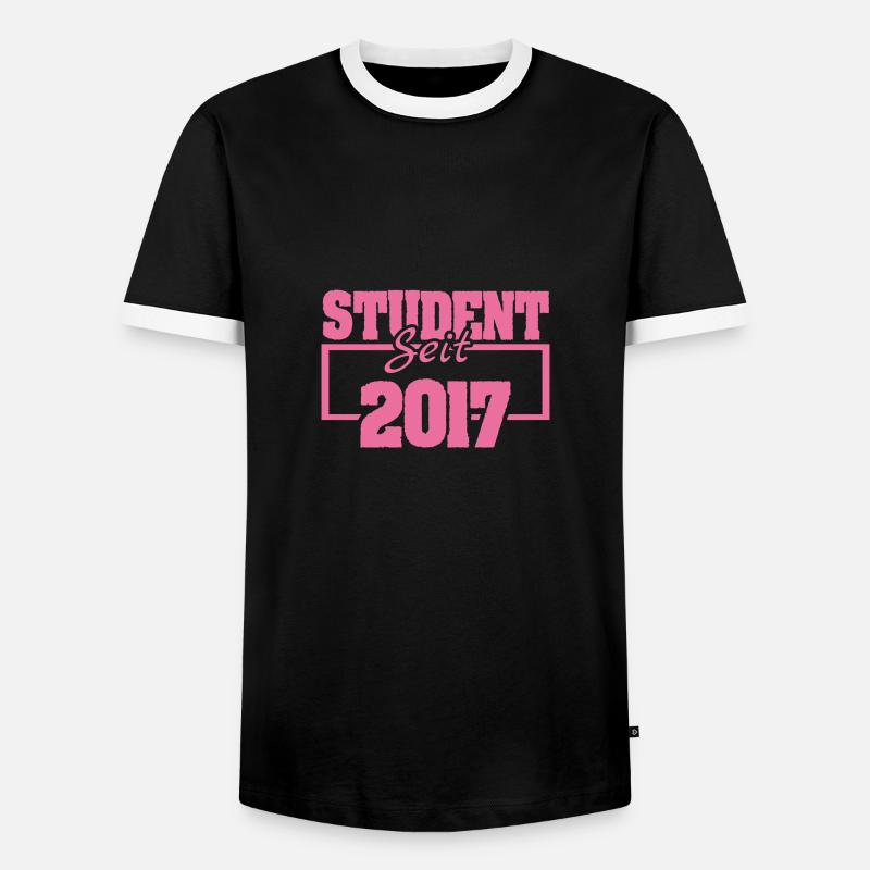 seit 2017 - Männer Kontrast-T-Shirt - Schwarz/Weiß