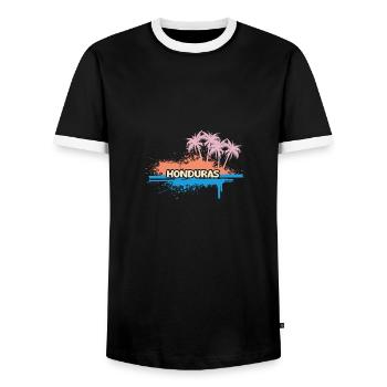 Geschenk für Honduras - Männer Kontrast-T-Shirt - Schwarz/Weiß - Vorne - AI Model Female 172 light (172cm) & AI Model Male 178 light (178cm)