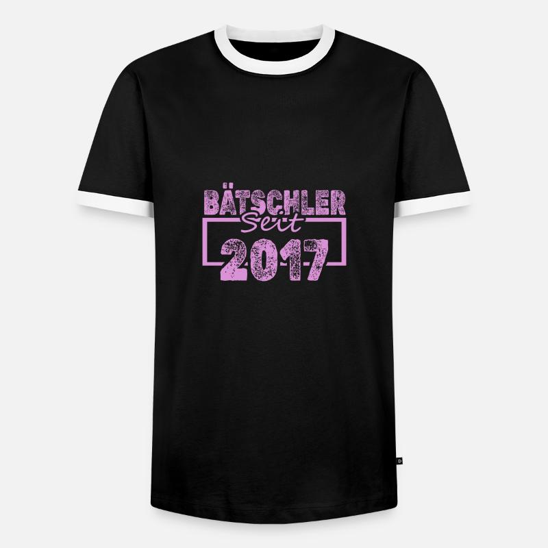 2017 - Männer Kontrast-T-Shirt - Schwarz/Weiß