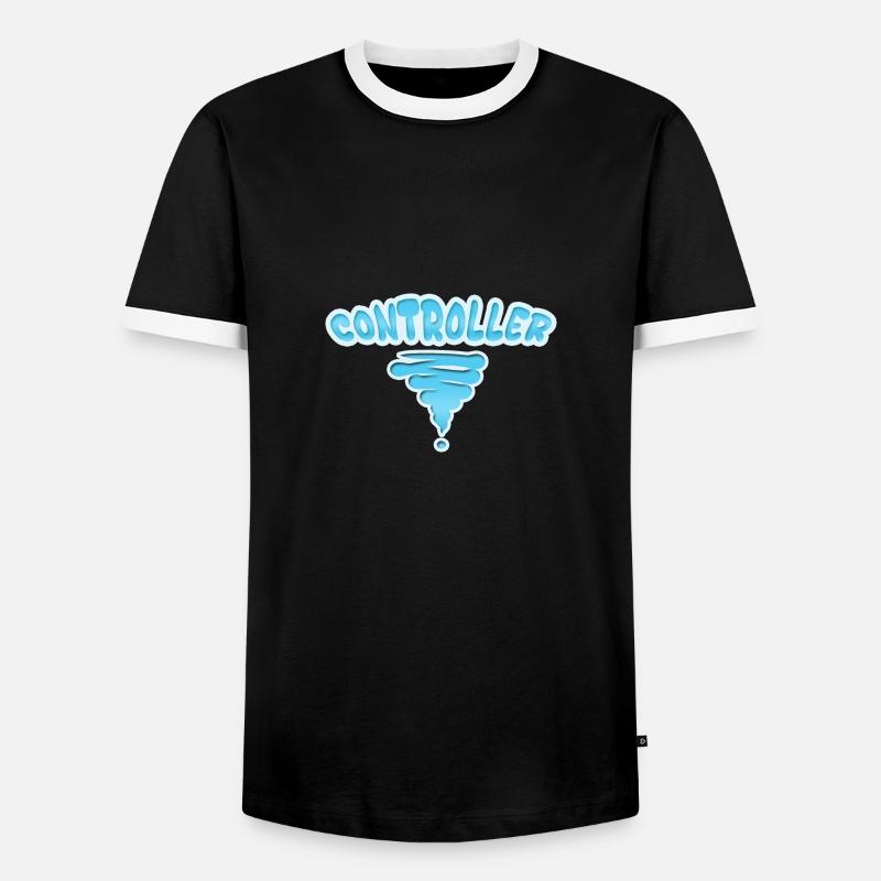 Controller as a profession - Men's Ringer Shirt - black/white