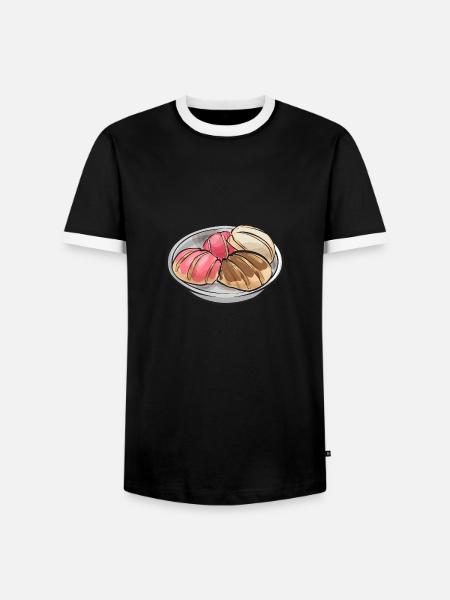 Concha Hispanic Mexikanisch Pan Dulce - Männer Kontrast-T-Shirt - Schwarz/Weiß