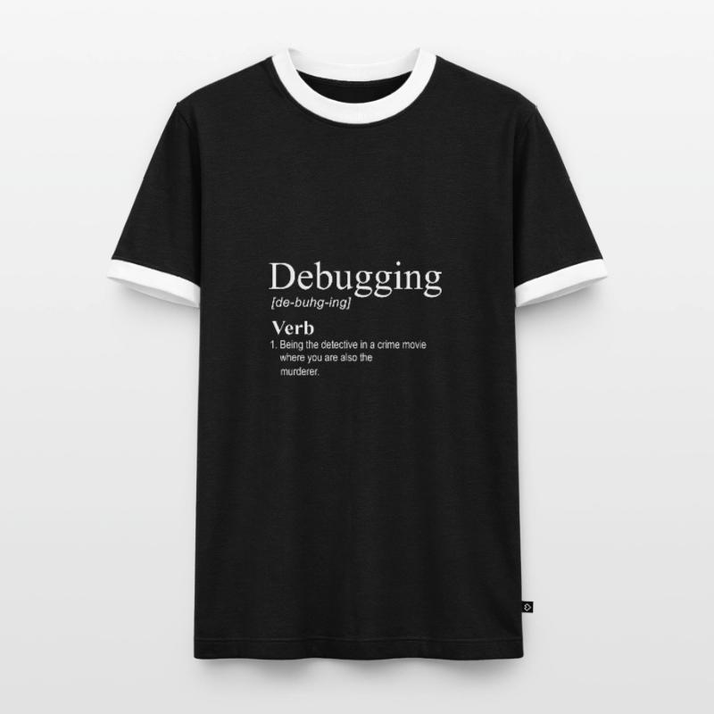 debugging programmer computer science computer nerd Men's Ringer Shirt