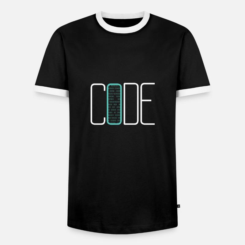 Coding Coder Developer Computer Nerd Quote - Männer Kontrast-T-Shirt - Schwarz/Weiß