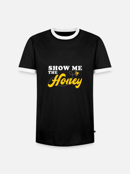 Zeig mir den Honig - Männer Kontrast-T-Shirt - Schwarz/Weiß