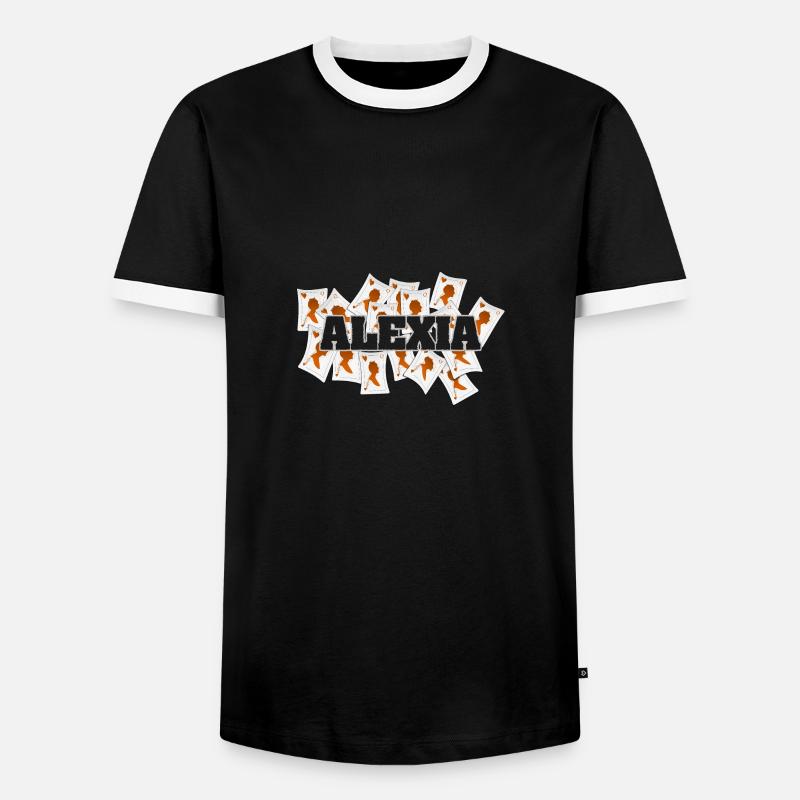 Gift for Alexia - Men's Ringer Shirt - black/white