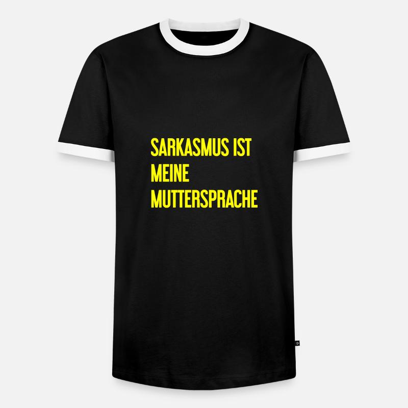 Sarkasmus-Profi - Männer Kontrast-T-Shirt - Schwarz/Weiß