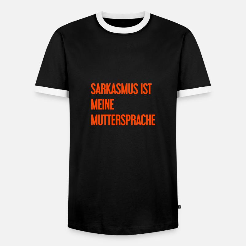 Sarkasmus-Profi - Männer Kontrast-T-Shirt - Schwarz/Weiß