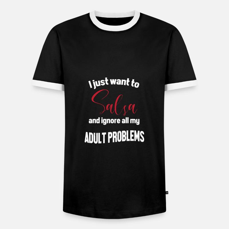 Salsa Dancer Dancer - Men's Ringer Shirt - black/white