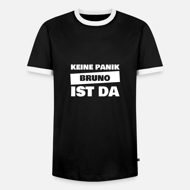 First name Bruno - Men's Ringer Shirt - black/white