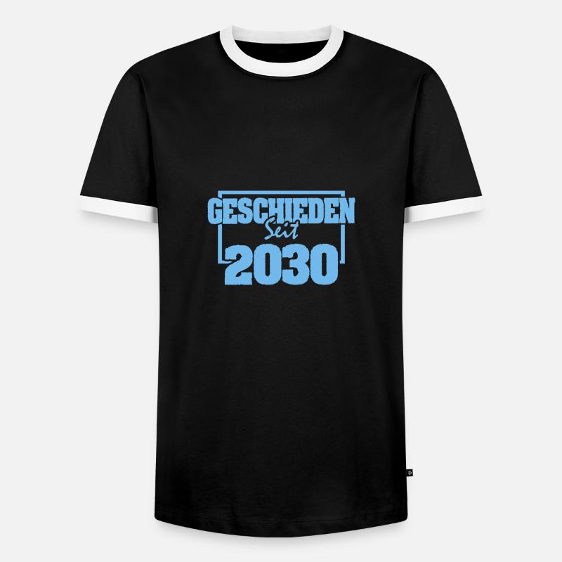 Divorced 2030 - Men's Ringer Shirt - black/white