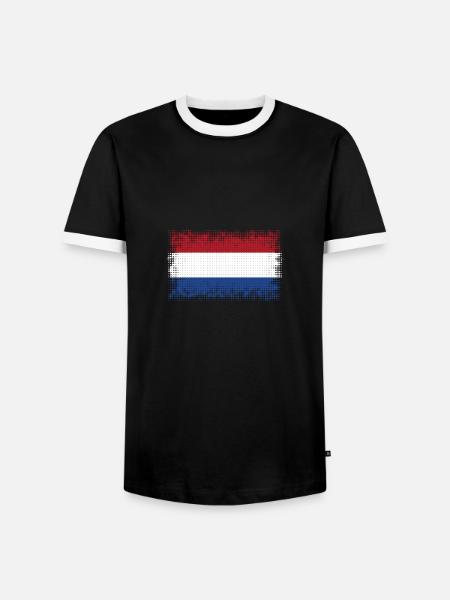 Netherlands as Netherlands - Men's Ringer Shirt - black/white