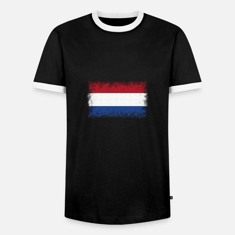 Netherlands as Netherlands - Men's Ringer Shirt - black/white