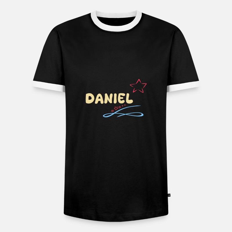 Daniel als Geschenk - Männer Kontrast-T-Shirt - Schwarz/Weiß