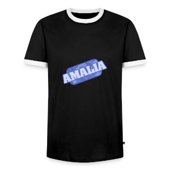 Health & Medical Amalia - Men's Ringer Shirt - black/white - Front - AI Model Female 172 light (172cm) & AI Model Male 178 light (178cm)