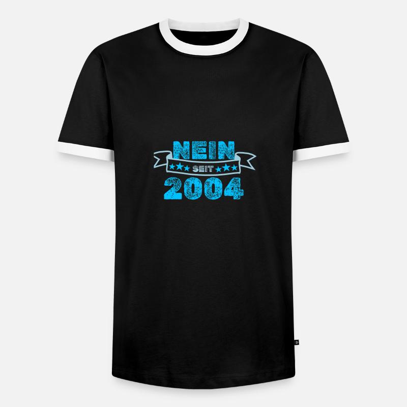 Never 2004 - Men's Ringer Shirt - black/white