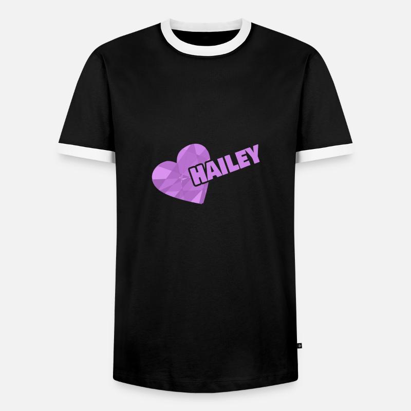 Gift for Hailey - Men's Ringer Shirt - black/white