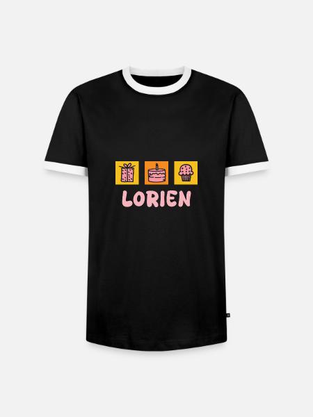 Lorien comme prénom - T-shirt contrasté Homme - noir/blanc