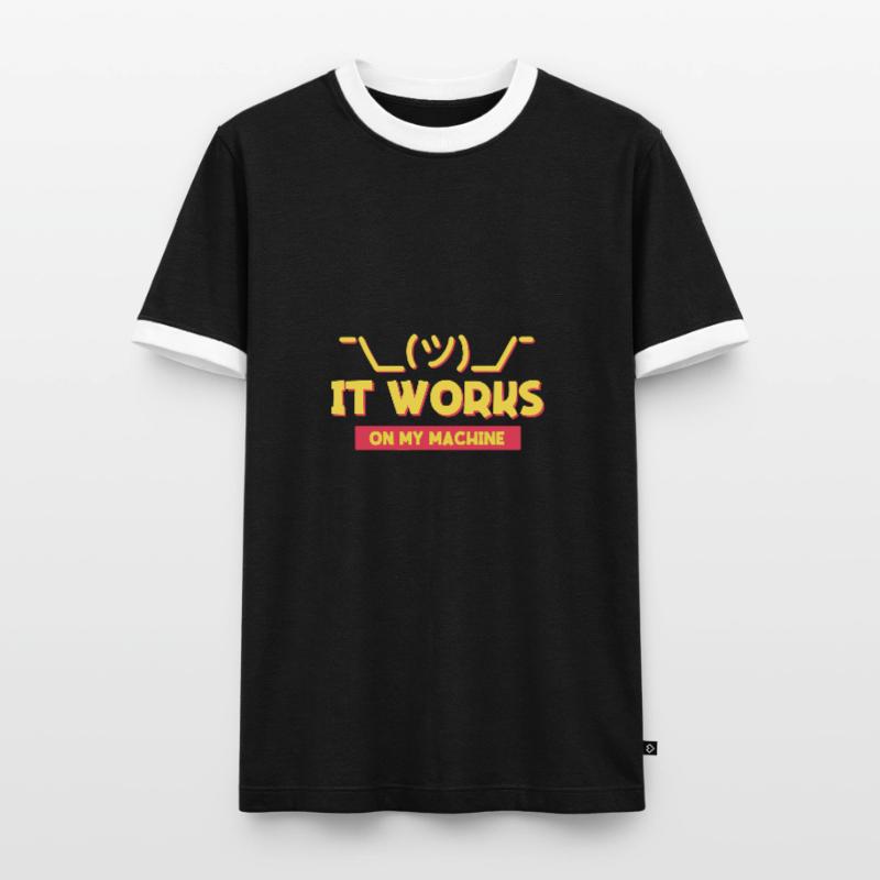 Assistance informatique et programmeur blague pour coder T-shirt contrasté Homme