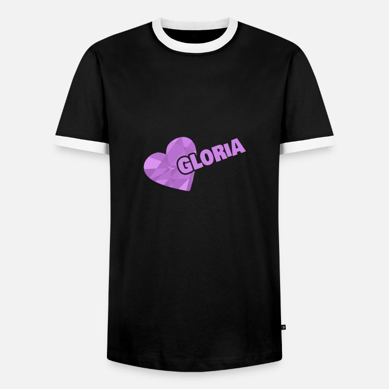 Krönchen Gloria - Männer Kontrast-T-Shirt - Schwarz/Weiß