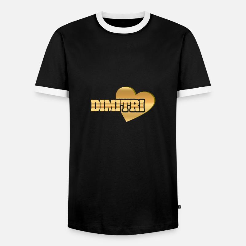 Gold Dimitri - Männer Kontrast-T-Shirt - Schwarz/Weiß